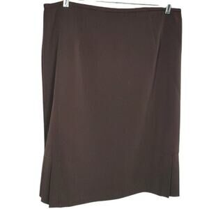 K.C. Spencer Brown white Pinstripe Pencil Skirt Size 16